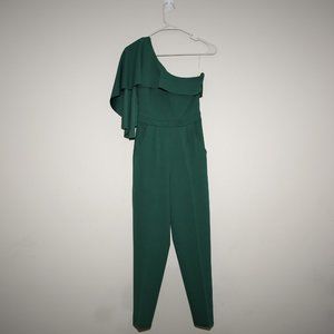 City Goddess Petite One Sleeve wide leg jumpsuit